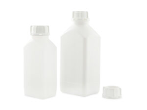 rechthoekige en vierkante plastic flessen