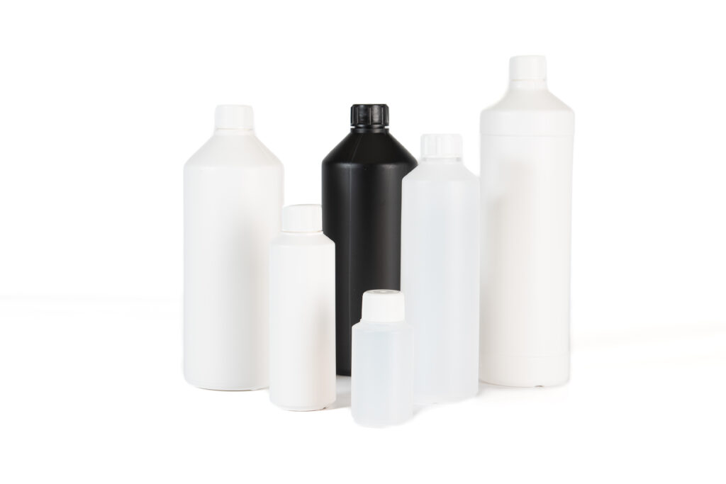 Ronde plastic flessen
