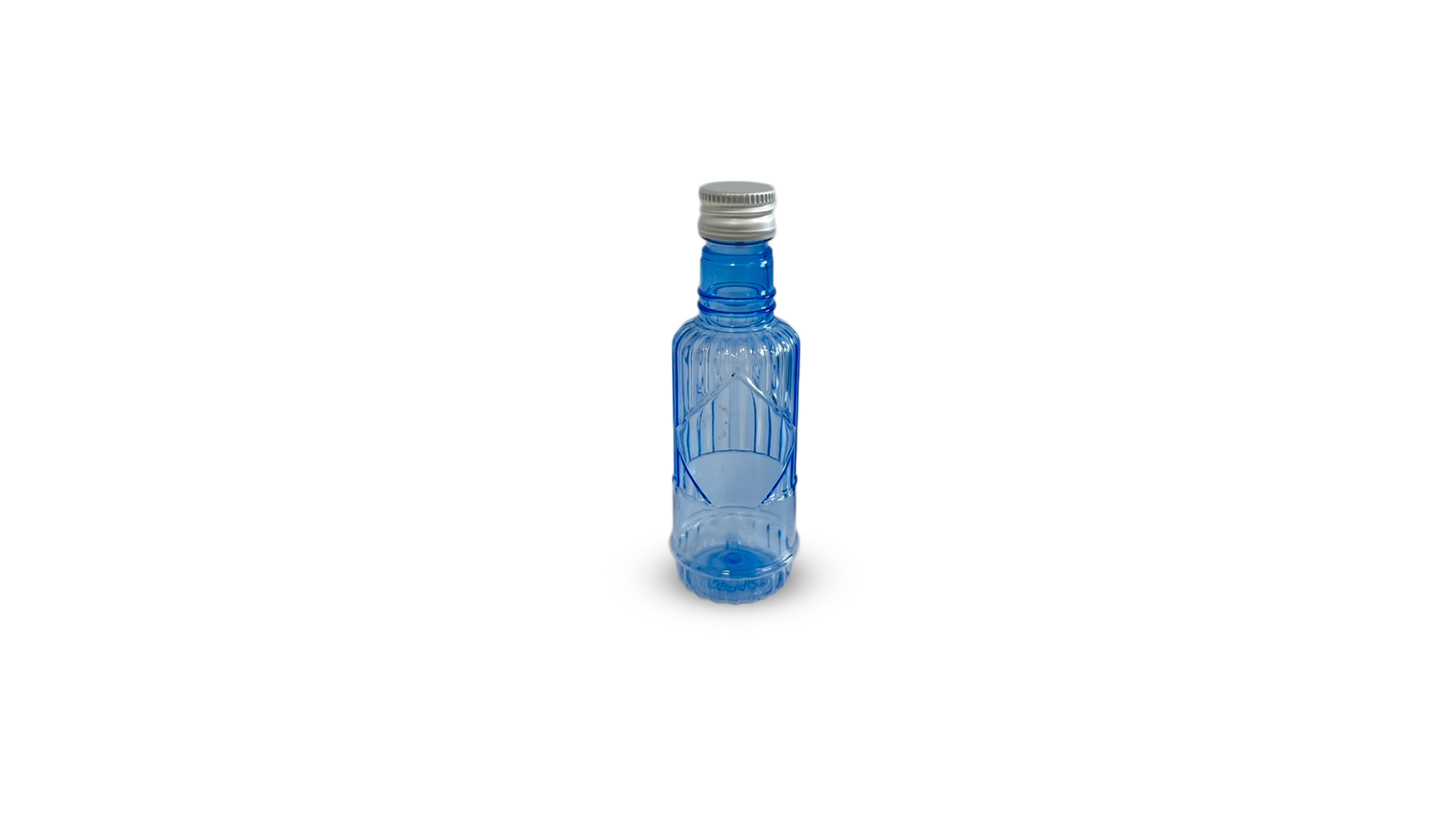 Blauwe transparante PET fles 50ml